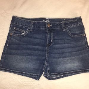 Justice denim shorts dark wash